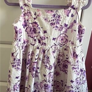 Floral Purple and White Dress